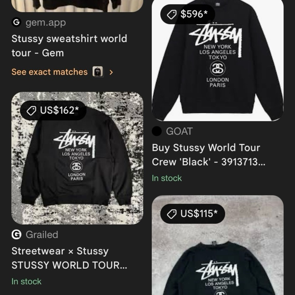 Stussy World Tour Crewneck - Picture 5 of 5